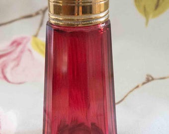 Victorian cranberry glass sugar shaker (muffiniere)