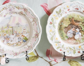 Wedding celebrations ahead - Brambly Hedge The Engagement and The Wedding (Royal Doulton) 8 inch fine porcelain plates