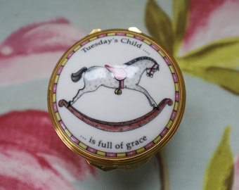 Royal Worcester Tuesday's Child trinket pot: