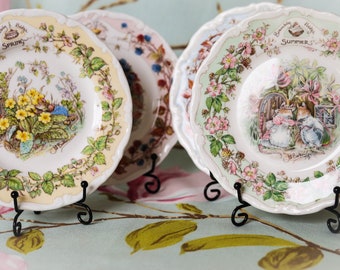 Royal Doulton Brambly Hedge Four Seasons Plates 6 inches