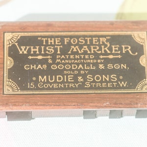 The Foster Edwardian whist marker