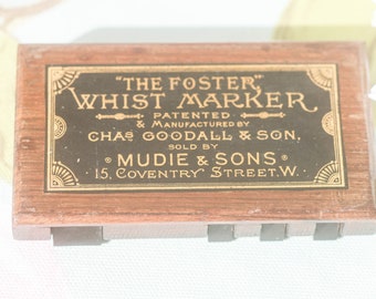 The Foster Edwardian whist marker