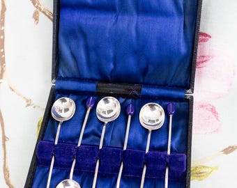 When I grow old I shall buy purple coffee bean spoons: Art Deco silver plate