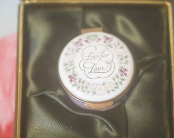 Fine Crummles love is for love hand-painted enamel trinket pot: boxed