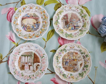 Brambly Hedge Homes and Work Places complete set: 8 inch plates (Royal Doulton)