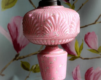 Beautiful Art Nouveau Oil Lamp: free UK postage (will post overseas)
