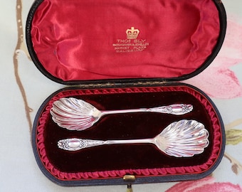 Victorian sterling silver spoons: hallmarked for London 1896 (maker's hallmark hard to read)