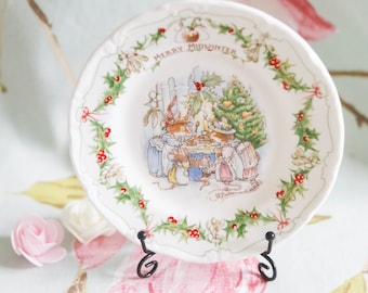 Royal Doulton Brambly Hedge Merry Midwinter: rarer 6 inch plate