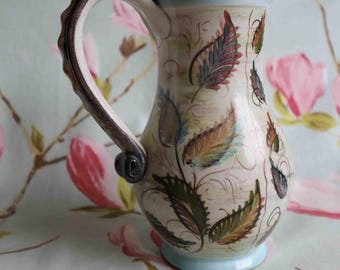 Hand painted and hand signed large Glyn Colledge jug