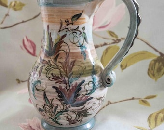 Hand painted and hand signed large Glyn Colledge jug