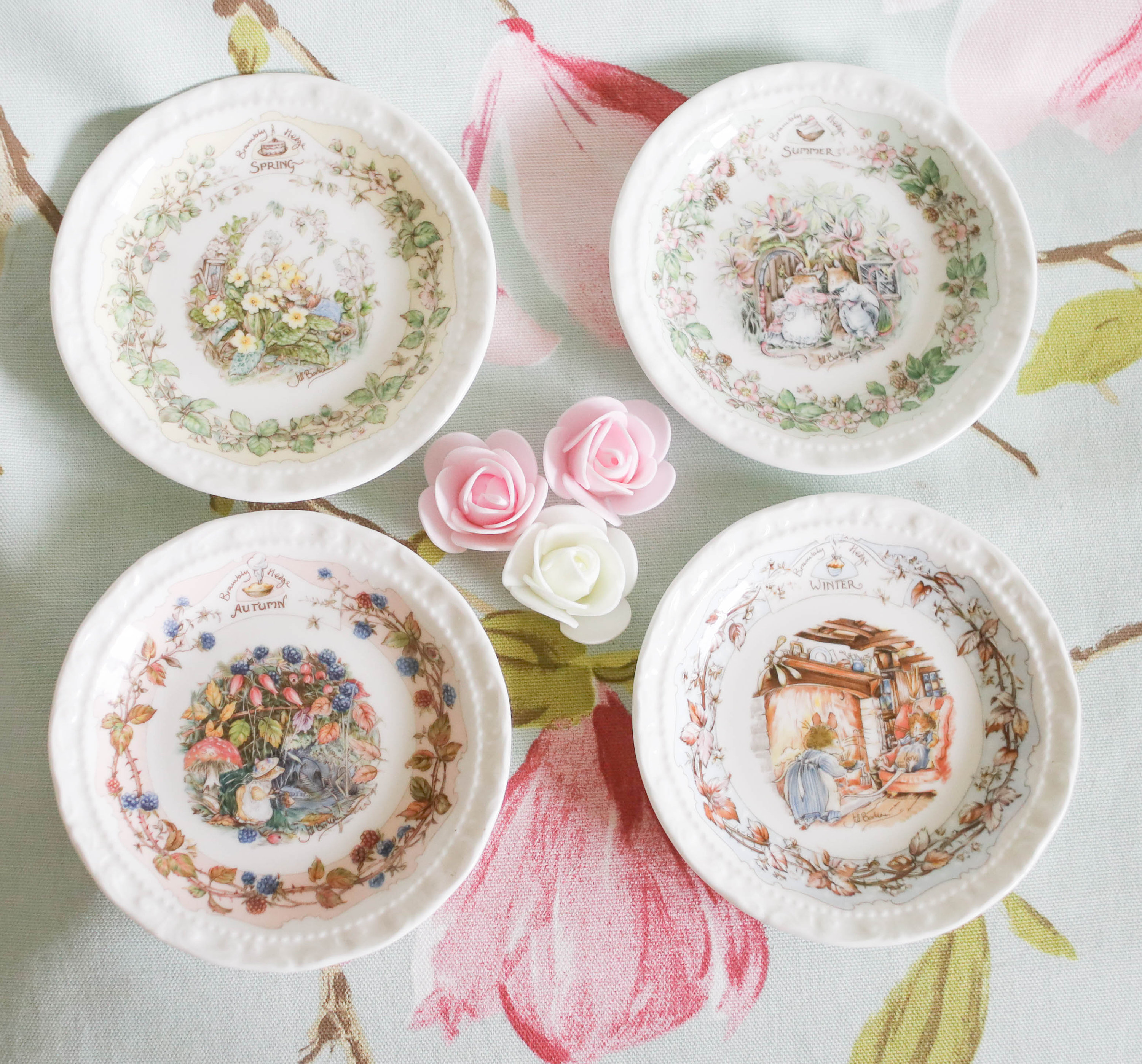 fine porcelain china 大平皿 four seasons