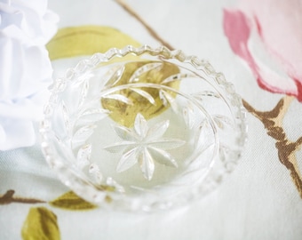 Delightful cut glass pin dish