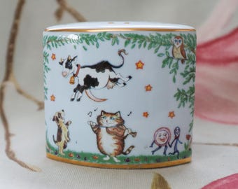 The Cow Jumped Over the Moon: Halycon Days fine porcelain money box