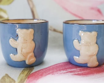 delightful Devon ware teddy bear egg cups