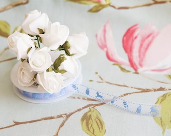 15mm sheer baby ribbon: blue