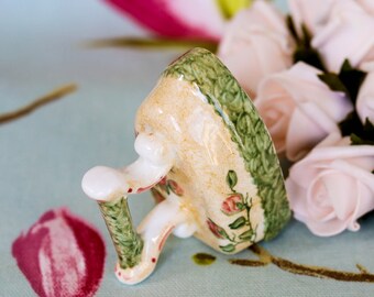 Hand-painted porcelain miniature iron from North Yorks