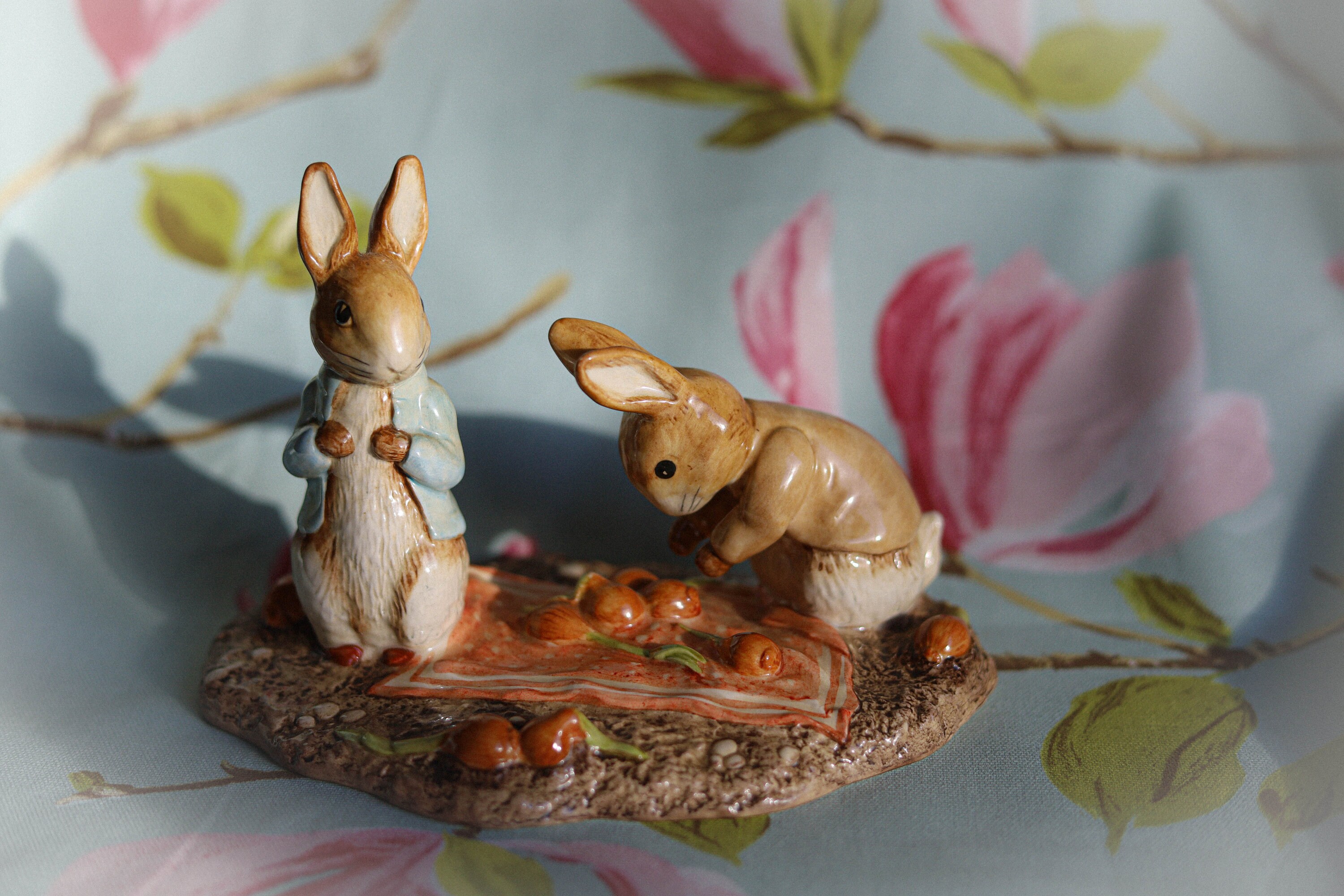 Peter Rabbit and Benjamin picking onions tableau (Royal Doulton Beswick ...