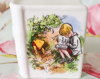 Winnie the Pooh money box (Royal Doulton): 'How long does getting thin take' asked Pooh anxiously.