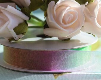 Proud to be - 15mm organza rainbow ribbon