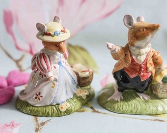 Rare Royal Doulton Brambly Hedge Lord and Lady Woodmouse picnic version