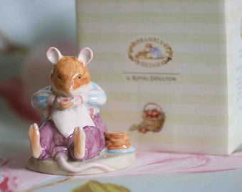 Royal Doulton Brambly Hedge: rare Mr Toadflax figurine with original box and labelling