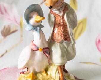 Royal Doulton (Beswick)  Jemima Puddle Duck and Foxy Whiskered Gentleman