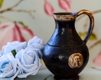 Vintage bronze pitcher (1.64kg) in neo classical style