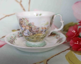 Rare Brambly Hedge Homeward Bound tea cup and saucer: Royal Doulton