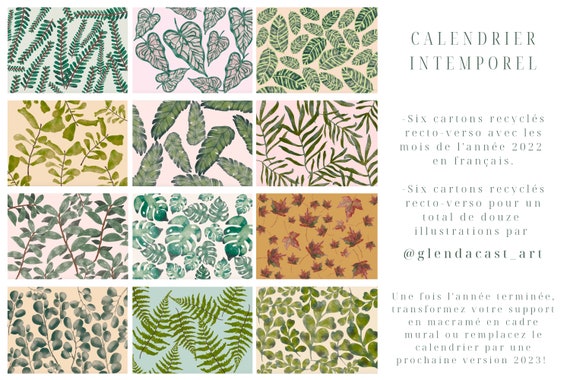Calendrier Baseball Usa 2023 Calendrier Intemporel 2022 De Plantes Calendrier Boho | Etsy India