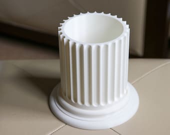 3D Printed Plant Pot - Greek Column Style