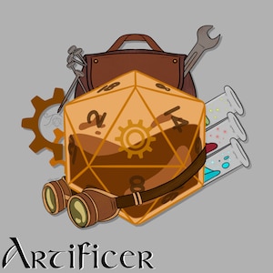 Artificer Dice Design PNG