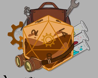 Artificer Dice Design PNG