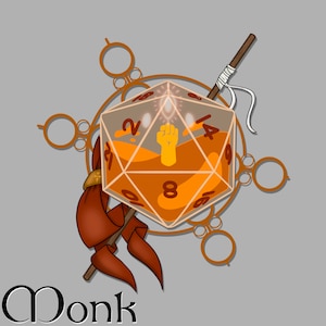 Monk Dice Design PNG