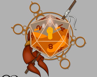Monk Dice Design PNG