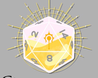 Cleric Dice Design PNG