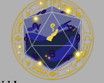 Wizard Dice Design PNG