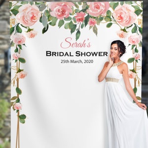 Bridal Shower Backdrop Bachelorette Party Decorations Future Mrs Backdrop Engagement Backdrop 01BS03