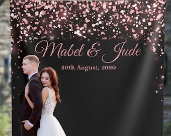 Custom Rose Gold Wedding Backdrop Wedding Reception Photobooth Black Decoration Bridal Shower Birthday Event Glitter Background 01WB35 - Etsy Custom Rose Gold Wedding Backdrop Wedding Reception Photobooth Black Decoration Bridal Shower Birthday Event Glitter Background 01WB35 - Etsy