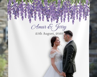Purple Wedding Backdrop For Reception, Lavender Wedding, Lilac Flowers Decor, Purple Wedding, Engagement Backdrop, Bridal Shower 01WB46