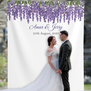 Purple Wedding Backdrop For Reception, Lavender Wedding, Lilac Flowers Decor, Purple Wedding, Engagement Backdrop, Bridal Shower 01WB46