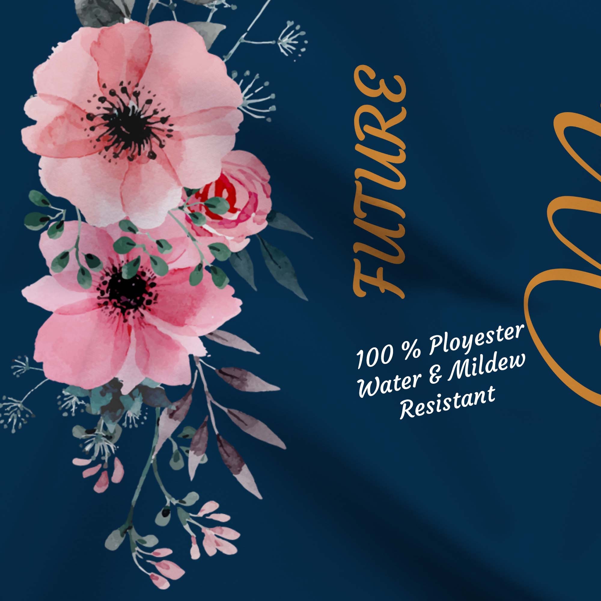 Boho Floral Theme Navy Blue Bridal Shower Arch Backdrop Kit