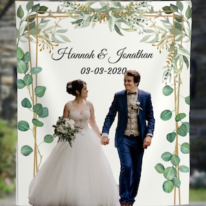 Wedding Backdrop for Reception, Eucalyptus Wedding Decor, Custom Sage Wedding Backdrop, Greenery Wedding Prop