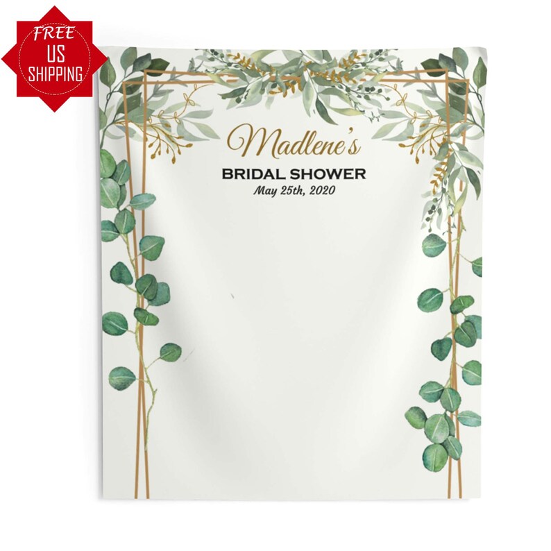 Bridal Shower Backdrop Greenery Engagement Backdrop Etsy