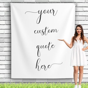 Custom Backdrop, Wedding Quote Backdrop, Wedding Vow Print, Custom Text Print, Custom Quote Sign, Personalized Wedding Tapestry