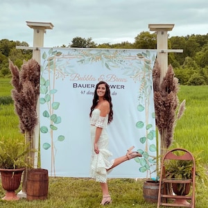 Greenery Backdrop for Bridal shower | Bachelorette Party Decorations | Bridal Tapestry