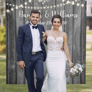 Rustic Grey Backdrop, Wedding Backdrop for Reception, Gray Engagement
