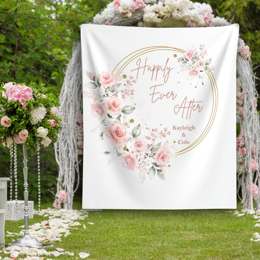 Wedding Backdrop for Reception, Happily Ever After Party, Elopement ...