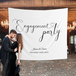 Engagement Party Backdrop, Engagement Decor, Engagement Sign, Rustic Engagement Ideas EP1