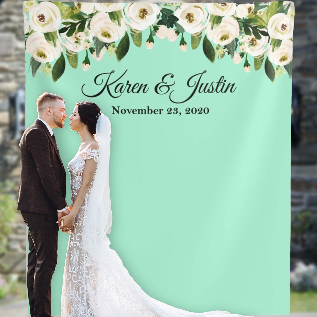 Mint Green Backdrop Wedding Backdrop for Reception Mint Backdrop Green