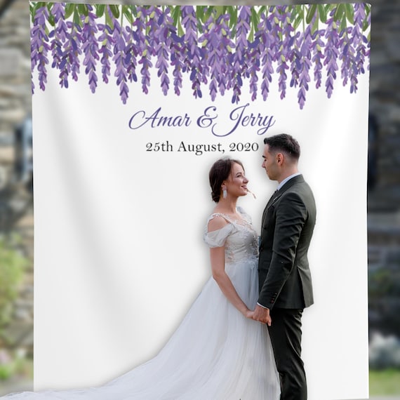Purple Wedding Backdrop For Reception, Lavender Wedding, Lilac Flowers Decor, Purple Wedding, Engagement Backdrop, Bridal Shower 01WB46